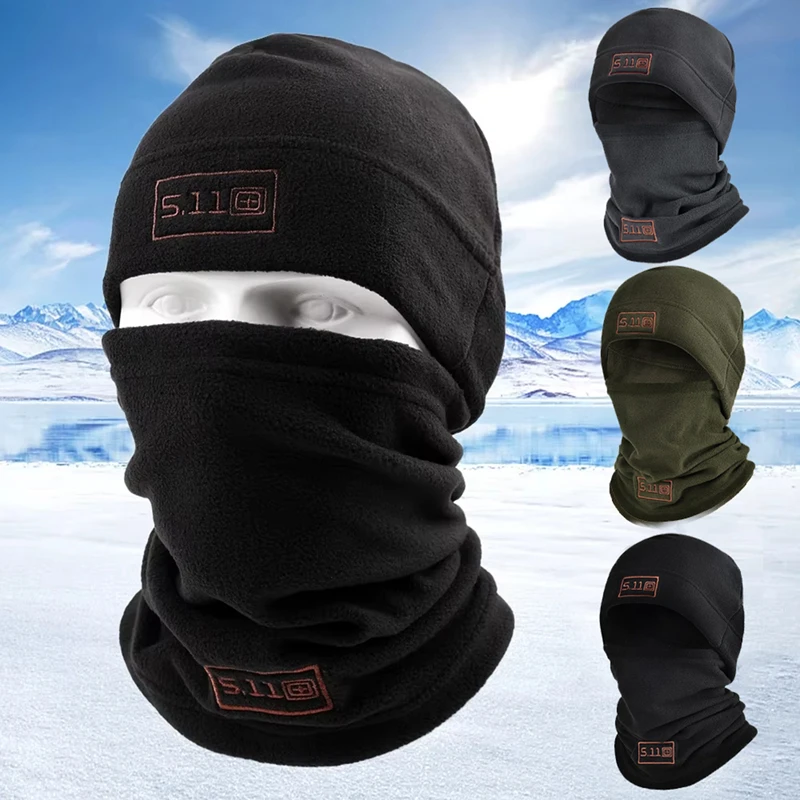 Winter Thermal Face Cover Hats Outdoor Cycling Skiing Cap Windproof Fleece Balaclava Scarf Unisex Skating Snood Hood Hat 2025