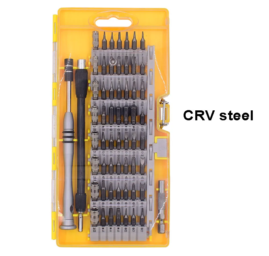 With Short Bit 60 in 1 Precision Magnetic Combination Screwdrivers Kit with Retail Package for Electronics Repair 60set/lot