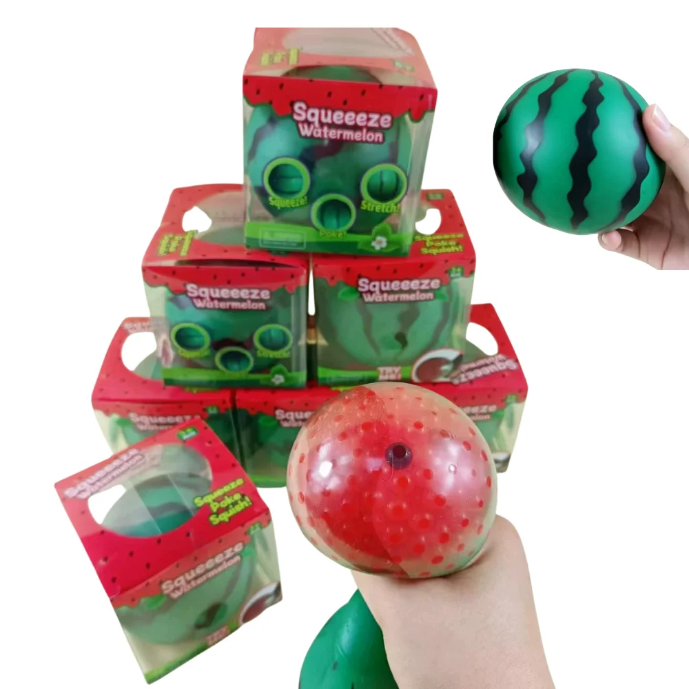 Watermelon Squeezy Fun Fluid Simulation Fruit Office Stress Relief Squishy Fidget Toys Kawaii Stress Reliever Toys Squirrel Toy