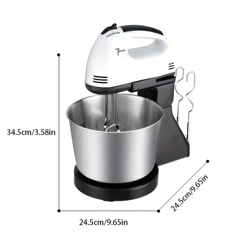 1pc Electric Egg Beater, Cream Beater, Egg Beater, And FlourMixerStainless Steel Bucket Eqg Beater