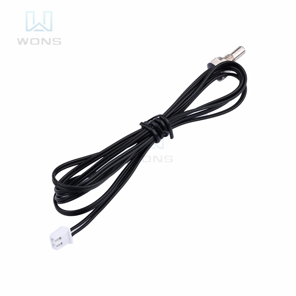 2m NTC 10K XH2.54 M8 Thermistor Temperature Sensor Thread Probe Cable Waterproof for TEMP Controller with 1m/2m/3m Length