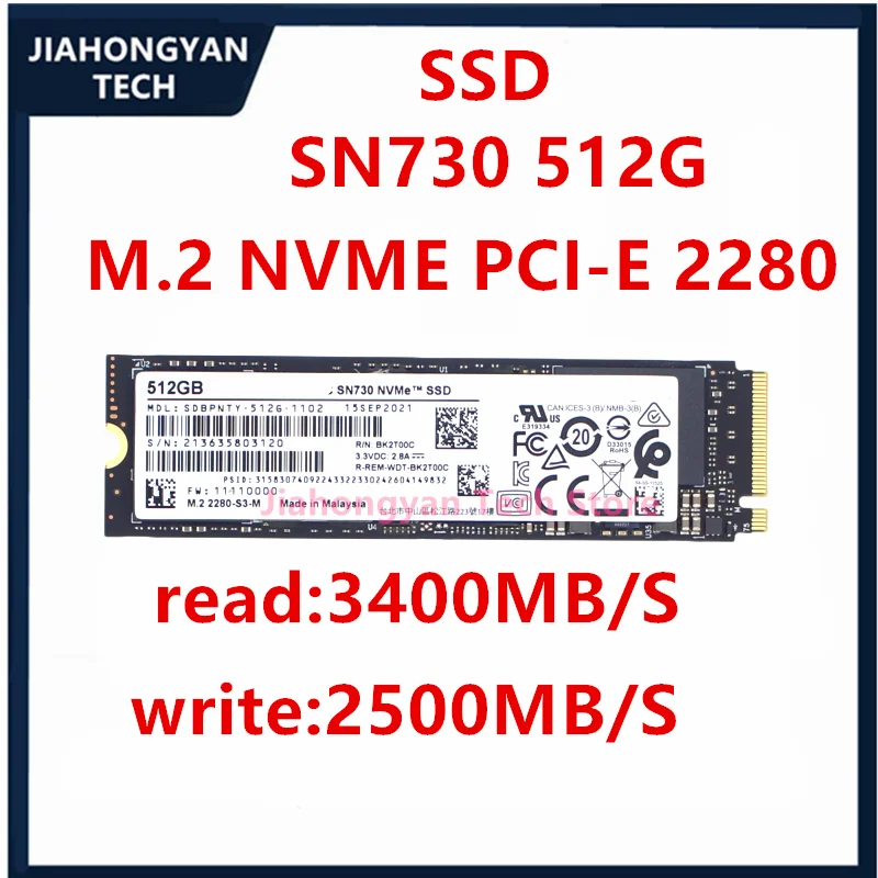 New Original SSD SN730 256G SN730 512G SN730 1TB M.2 SSD NVME Notebook Desktop PCIE