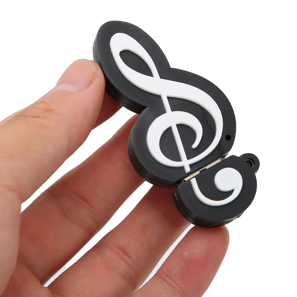 Cute Design 16GB USB Flash Drive Music Note Shape Portable Memory Stick High Speed Jump Drive Data Transfer