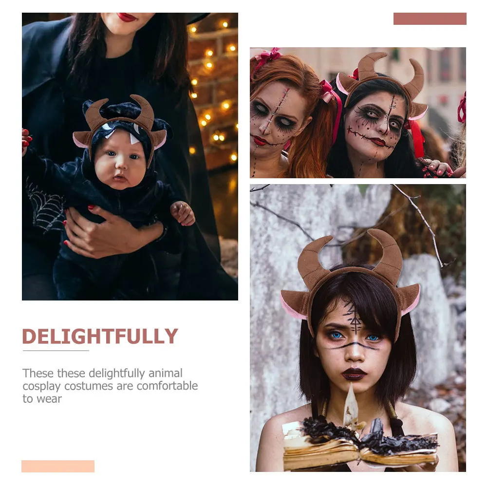 1 Juego de 1 Juego de diadema de Cosplay de animales de dibujos animados con orejas de pajarita de cola para Halloween, fiesta de Navidad, accesorio de disfraz de mascarada