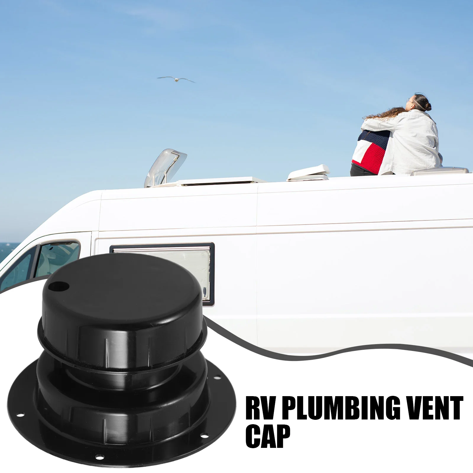 

RV Roof Ventilation Cover Plastic Cap Camper Exhaust PP Vents Caps Sewer Plumbing Kit for RV Yacht Trailers Efficient
