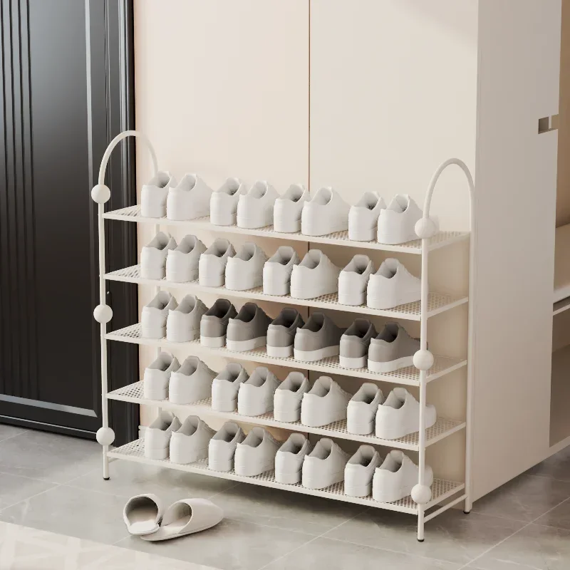 Household Saves Space Creative Multi-layer Iron Rack Shoes Storage Rack Economical Dormitory Corridor Small Metal Shoe Cabinets