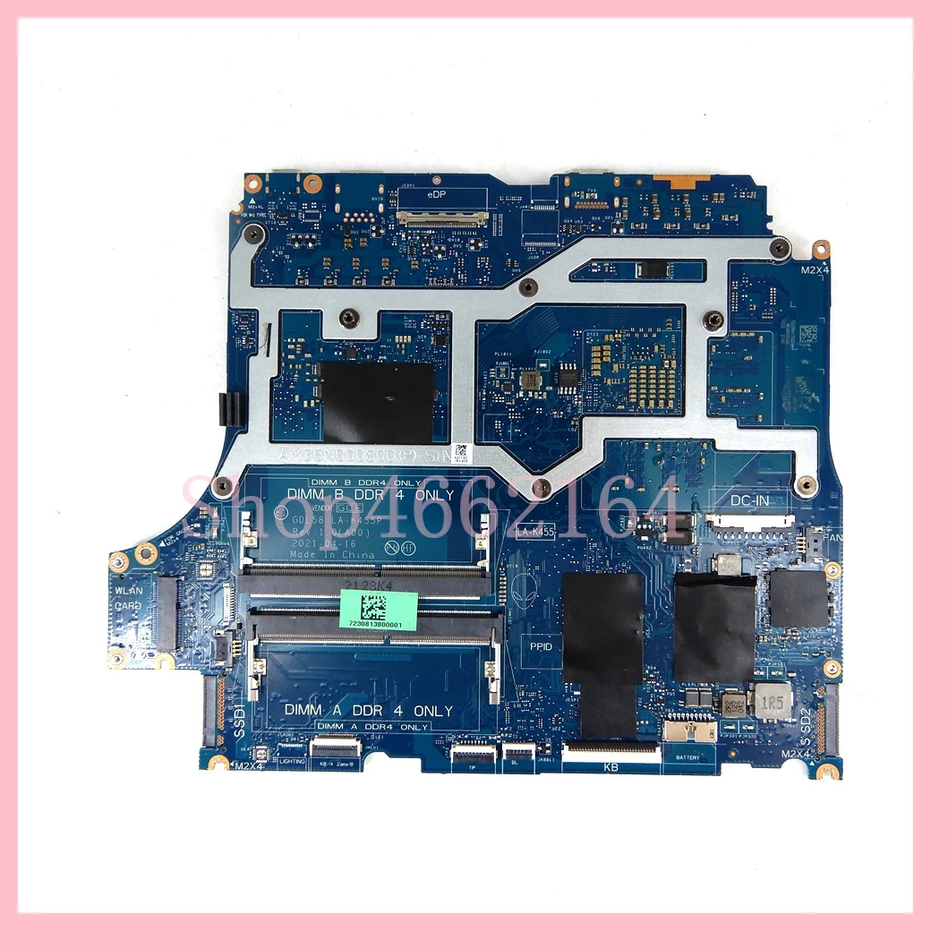 LA-K455P  with i7-11800H CPU RTX3050/RTX3050ti-V4G GPU Laptop Motherboard For Dell G15 5511 Notebook Mainboard 100% Tested OK