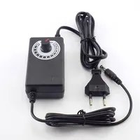 AC 100-220V to DC Adjustable Adapter 3-12V 2.0A CCTV Camera Power Supply Universal Charger for Led Strip Light 5.5*2.5mm K09 EU