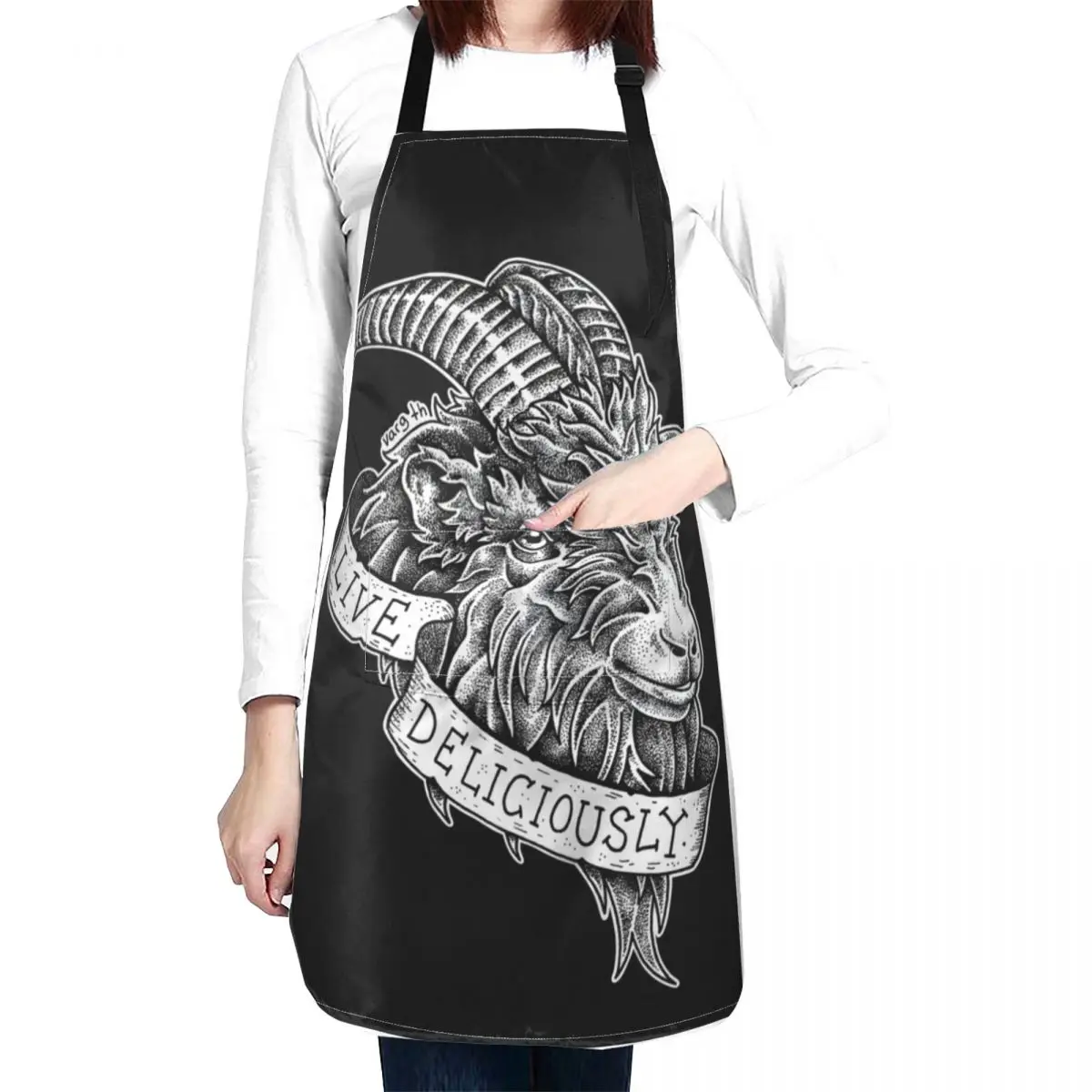 Live deliciously Apron christmas decoration Beauty Apron