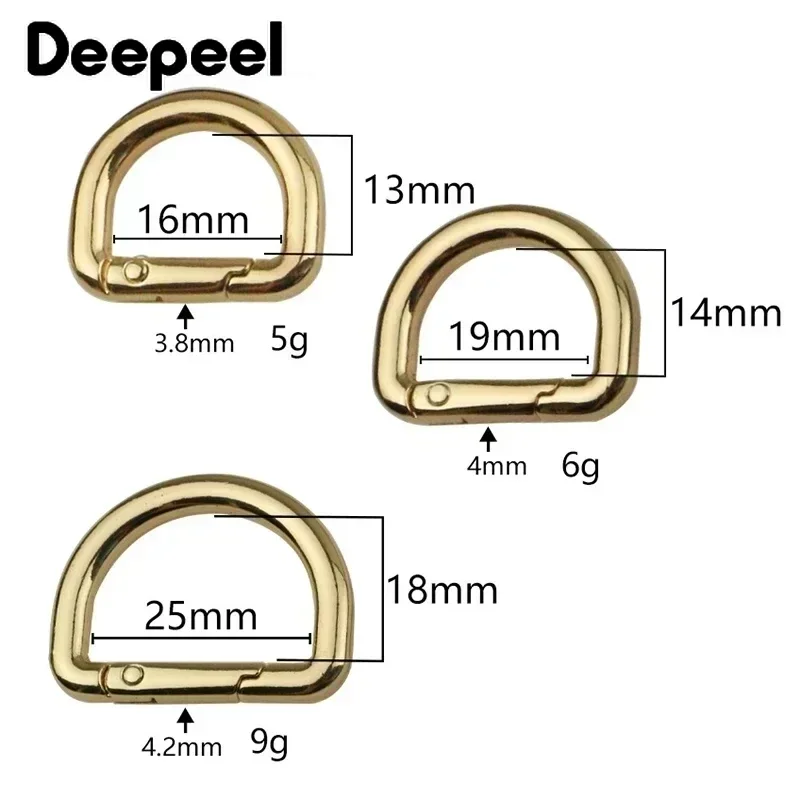 5/10 Pz Metallo D Anello Fibbia 16/19/25mm Borsa Cinghia Anelli a Molla Gancio Borsa Collegare Chiusura Portachiavi Accessori Hardware FAI DA TE