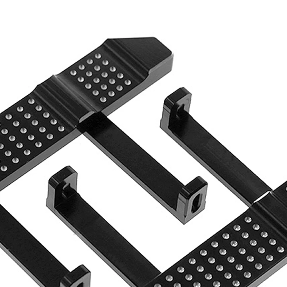 Black Metal Pedal Side Plate Slider, peças de atualização do carro RC, acessórios para MN D90, MN-90, MN98, MN99, MN99S, 1:12