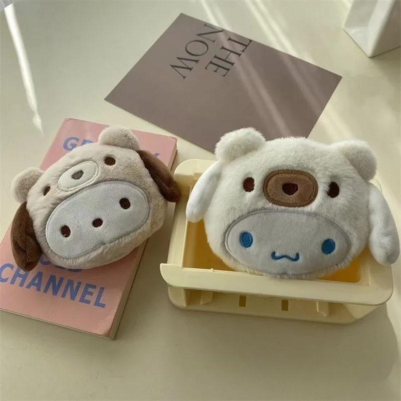 Cinnamoroll Pochacco Anime Kawaii Sanrio encantadora muñeca cartera lindo monedero de dibujos animados colgante bolsa de almacenamiento de auriculares regalos Juguetes
