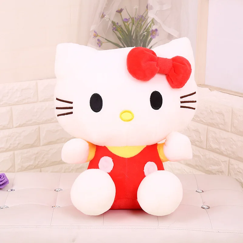 Juguete de peluche de Hello Kitty, muñeco de peluche Sanrio Kawaii, animales de peluche, cojín suave lindo, almohada para sofá, decoración del