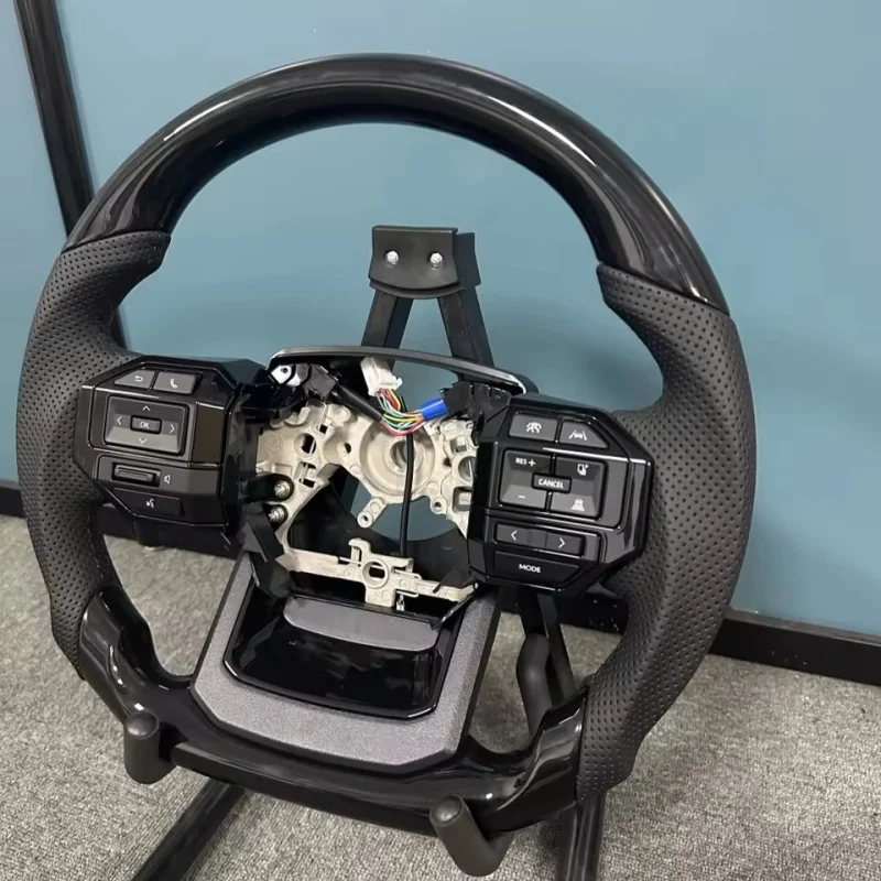 Customized Carbon Fiber Leather Car Steering Wheel For Toyota GT 86 Prado 120 150 Camry Land Cruiser Corolla Steering Wheel