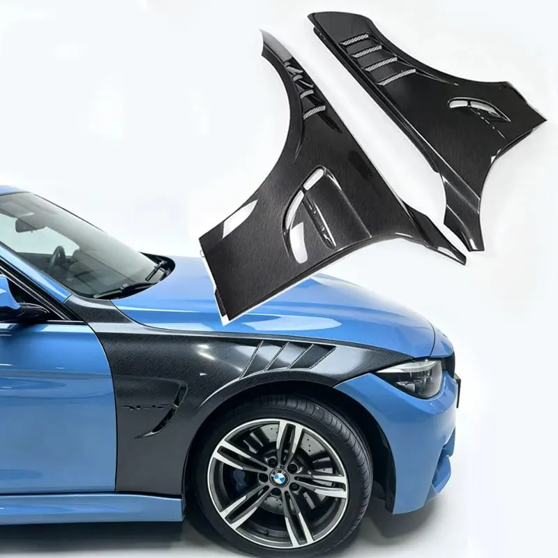 Carbon Fiber Open Hole Fender Side Vent For BMW F80 M3 F82 F83 M4 Modified Front Wheel Arch Body Kit Accessories