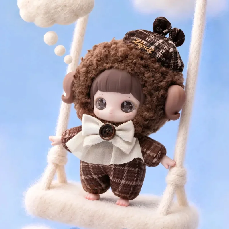HERE ZIYULI Fuzzy Thoughts Series Blind Box Mystery Caja  Collar Bag Charm Cute Doll Desk Decor Birthday Gift