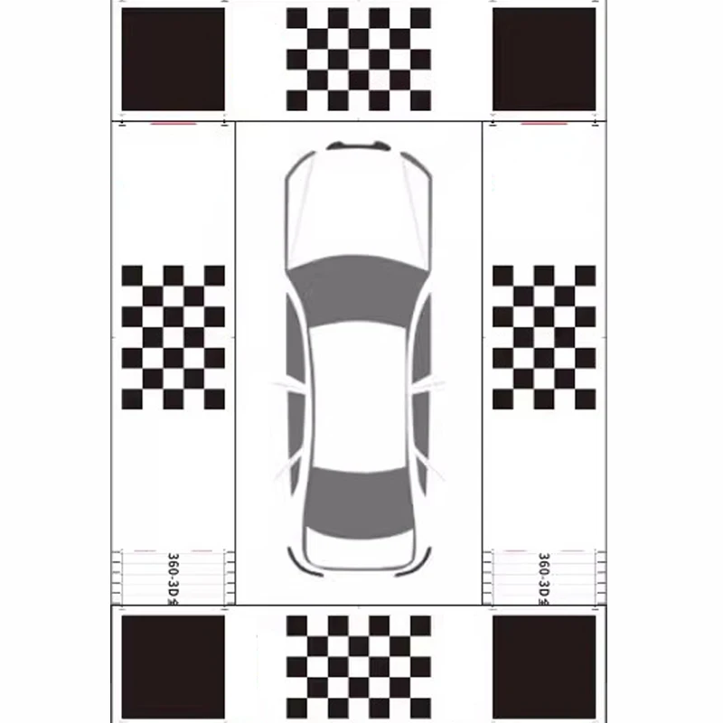 Cámara 3D automotriz de 360 grados, sistema de tela de depuración de imagen panorámica, paño de calibración de depuración de Empalme automático