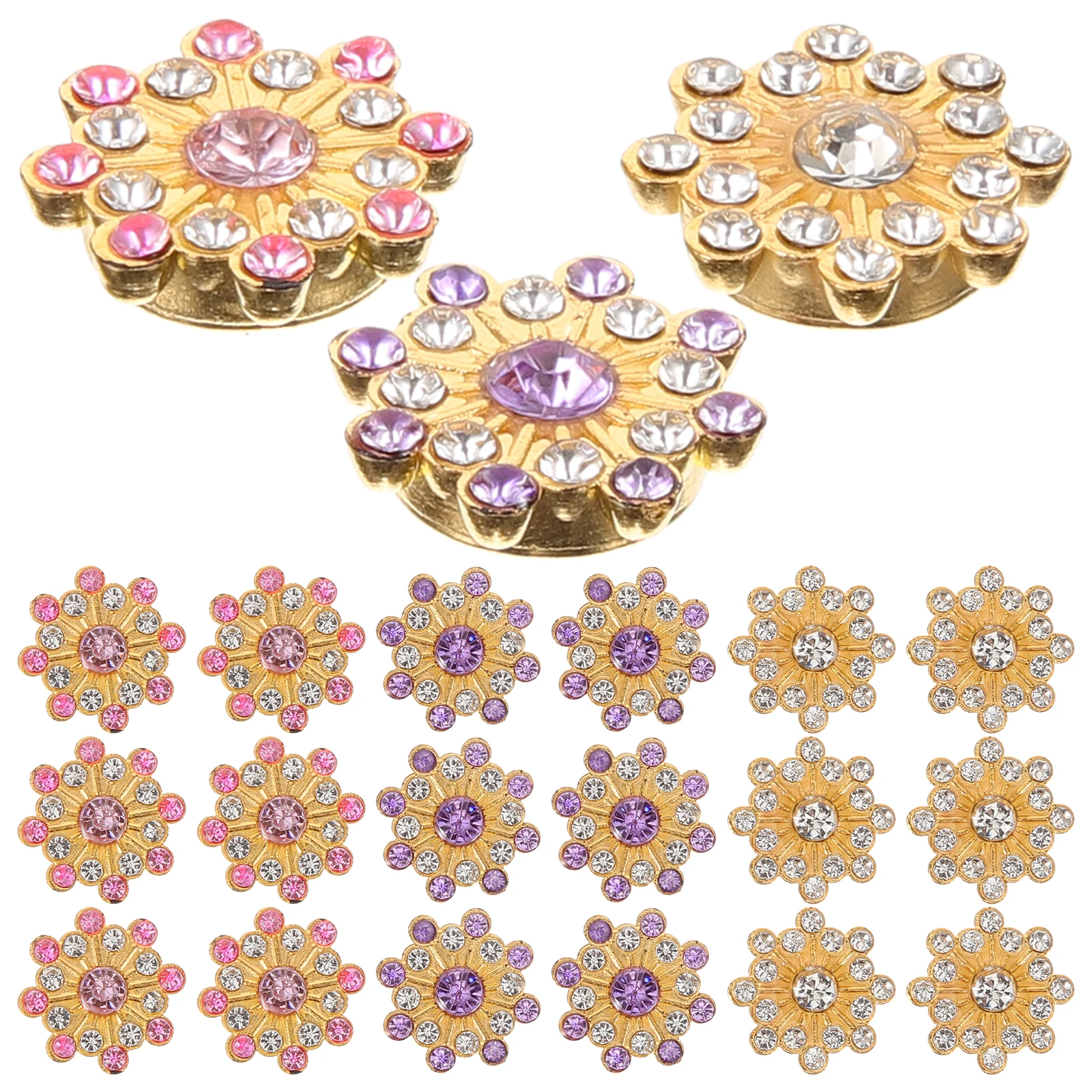 

150 Pcs Sunflower Rhinestone Centers DIY Hair Accessories Decorations Embellishments Craft Supplies Stones For Clothes Jewelry