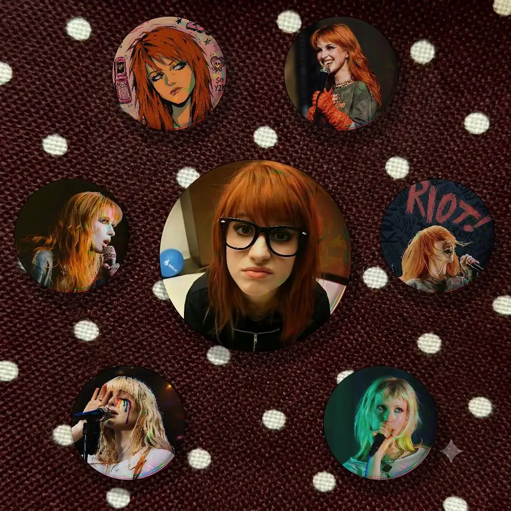 H-Hayley Williams P-Paramore Pins 58mm Cute Cartoon Badge Handmade Brooches for Backpack Accessories Jewelry Gifts