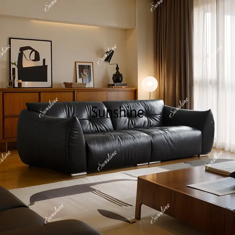 

Medieval style lazy sofa Italian minimalist retro style straight row sofaTJ