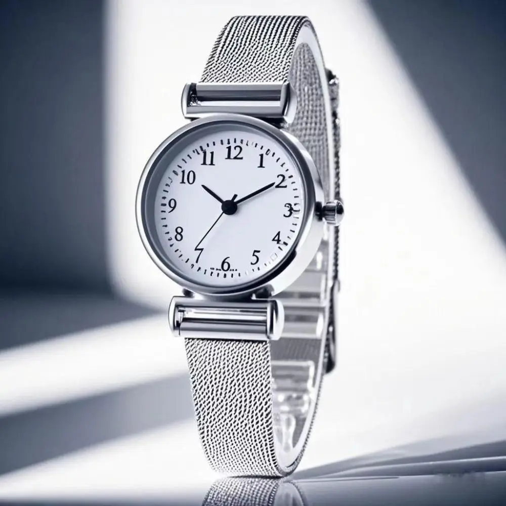 Creative Round Watches Luxury Mesh Belt Wristwatches Adjustable Strap Quartz Watch Gifts