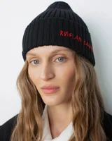 Autumn Winter Unisex Knitted Beanie Hat with Letter Embroidery – Warm Casual Street Style Wool Knit Beanie - Image 3
