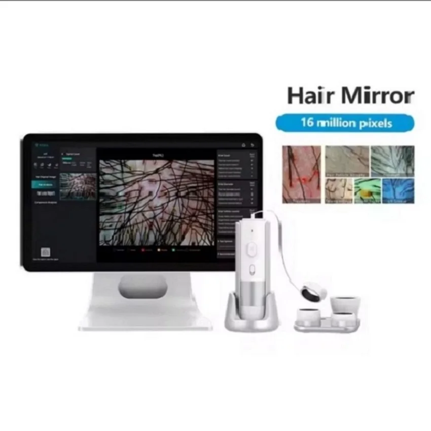 AI Intelligent Scalp Analysis Hair Tester Skin Analyzer Analysis With Cloud Data Storage Hair Analysis Machine Scalp Scanner