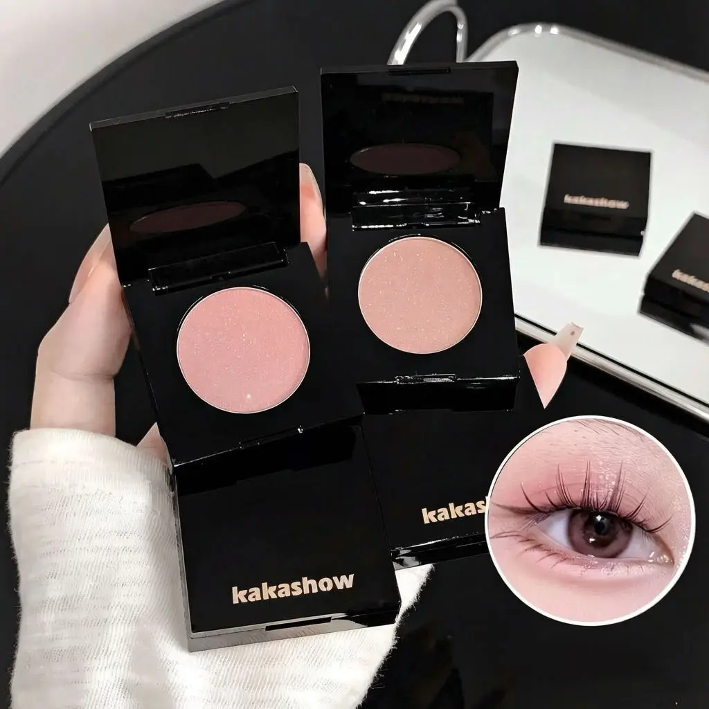 Black Square Single Eyeshadow Pan Matte Shimmer Glitter Pigmented Blendable Portable Eye Makeup Multiple Shades view 3