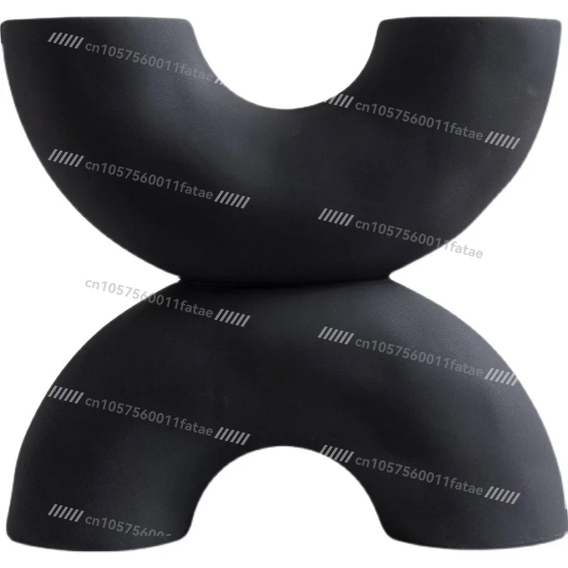 

X-shaped ceramic ornament TV cabinet desktop entrance New Chinese hotel soft decoration exhibition hall