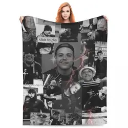 Super Soft Blankets Camping Plk Photo Bedding Throws Kpop Music Singer Flannel Bedspread Couch Chair Novelty Sofa Bed Cover