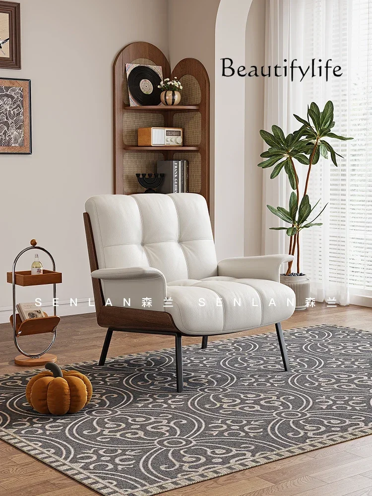 

BJ C Nordic Retro Leisure Chair Designer Small Apartment Living Room Balcony Sofa Chair Minimalist Single Chair