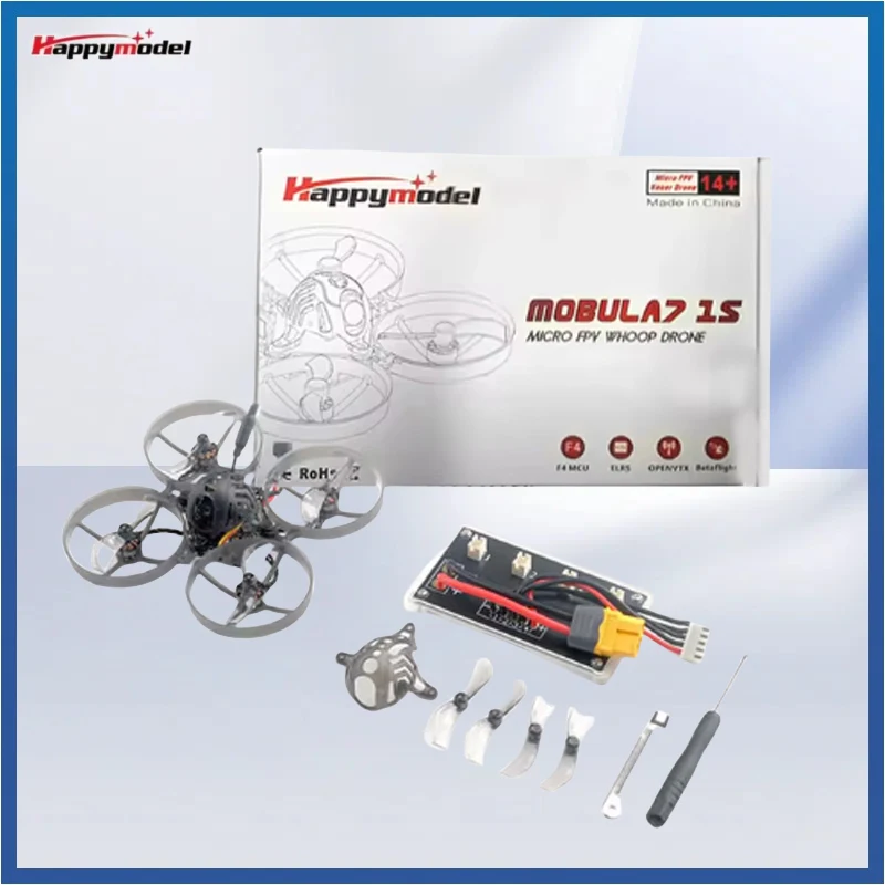 Happymodel Mobula7 Mobula 7 1S Micro FPV BWhoop Drone 5IN1 AIO Flight Controller Built-in 2.4G ELRS V2.0 RX Nano3 1/3 CMOS