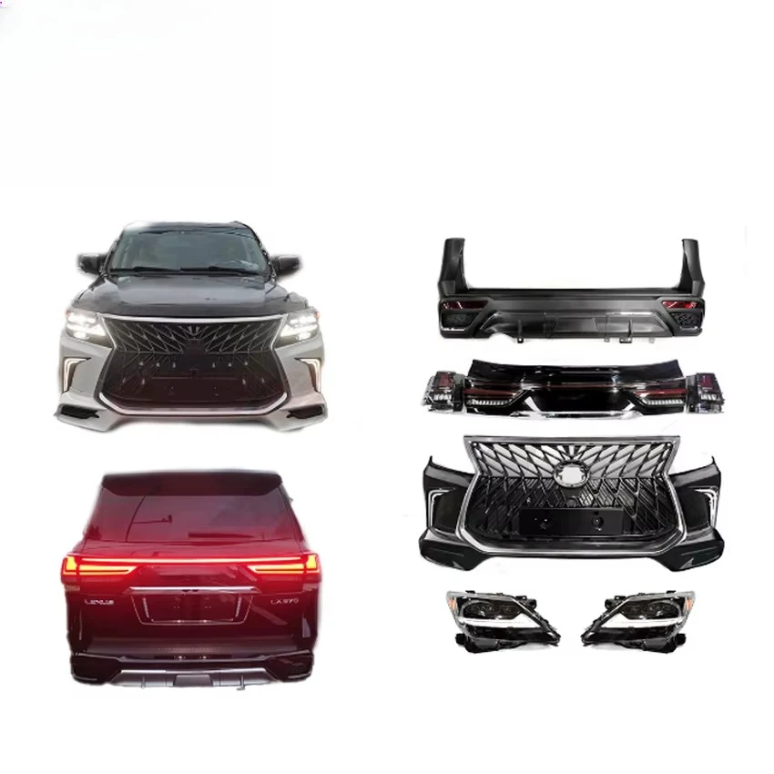 New Design Full Body Kit Front Rear Bumper Grille Headlight For LexusS LX570 2008-2018 Modification Parts