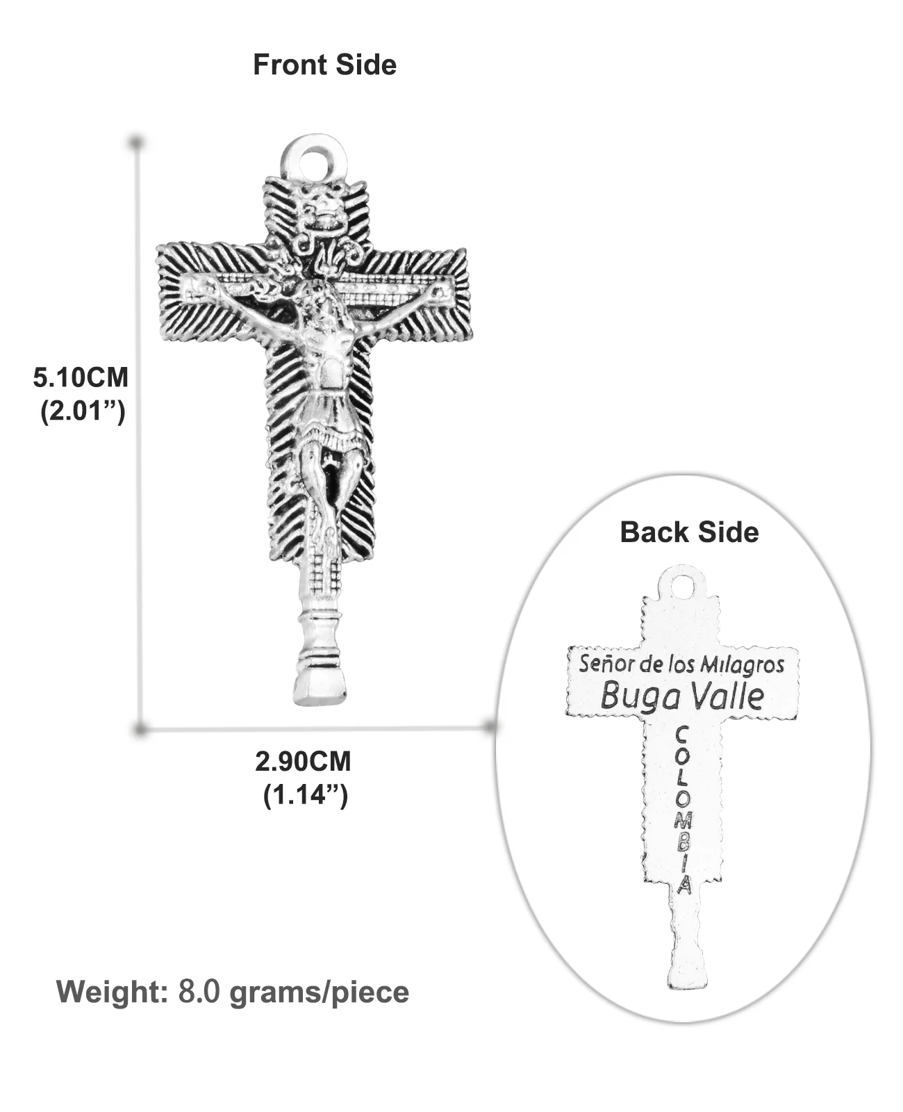 Diyalo 10pcs religiöser Christus Herr der Wunder Jesus Kruzifix Kreuz Anhänger für DIY Charms Schmuck Halskette Schlüssel anhänger machen – Detail 1