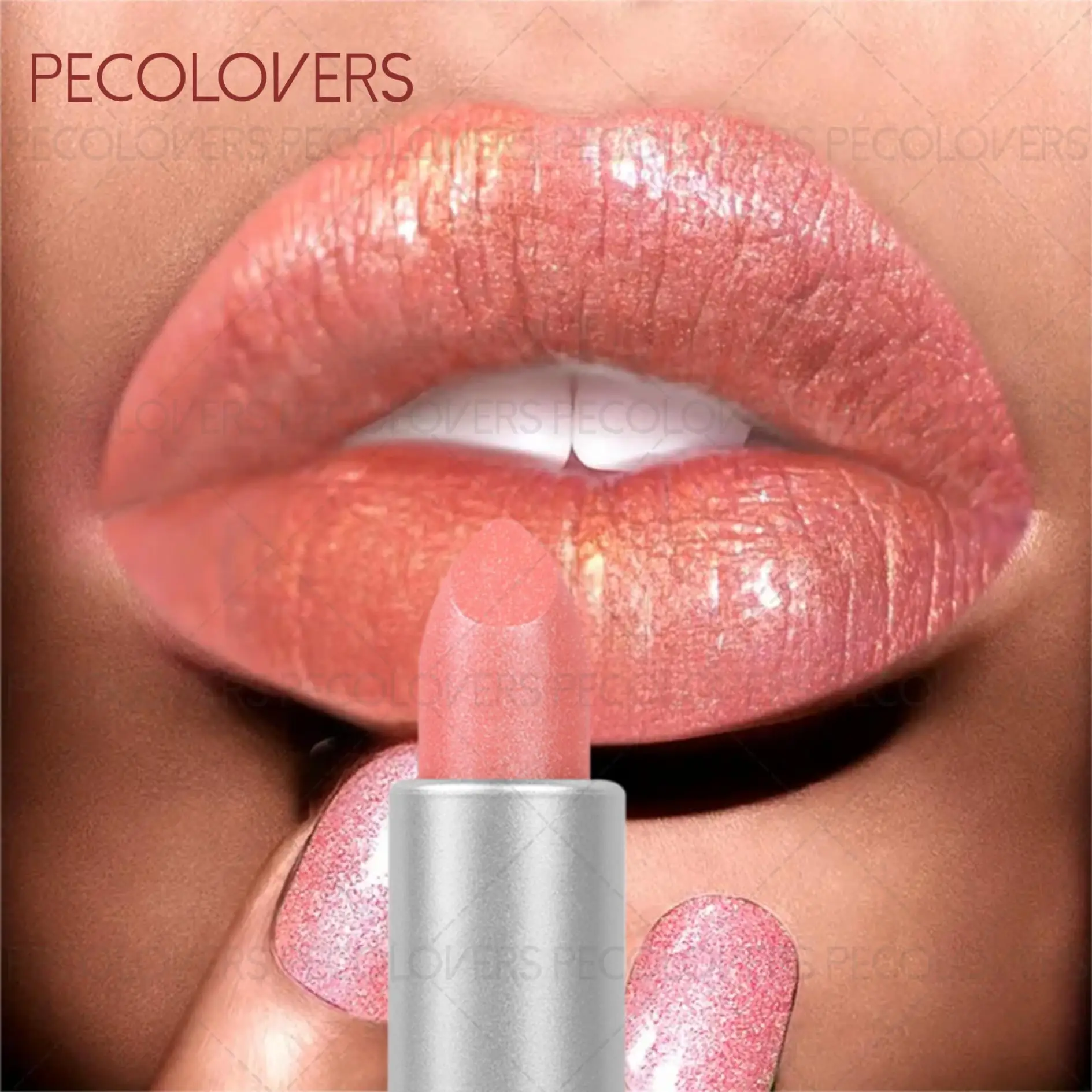 Long-Lasting Smudge-Proof Liquid Lipstick,Shimmering Pink Finish,Lip Gloss for Lips,Non-Sticky, Easy to Apply