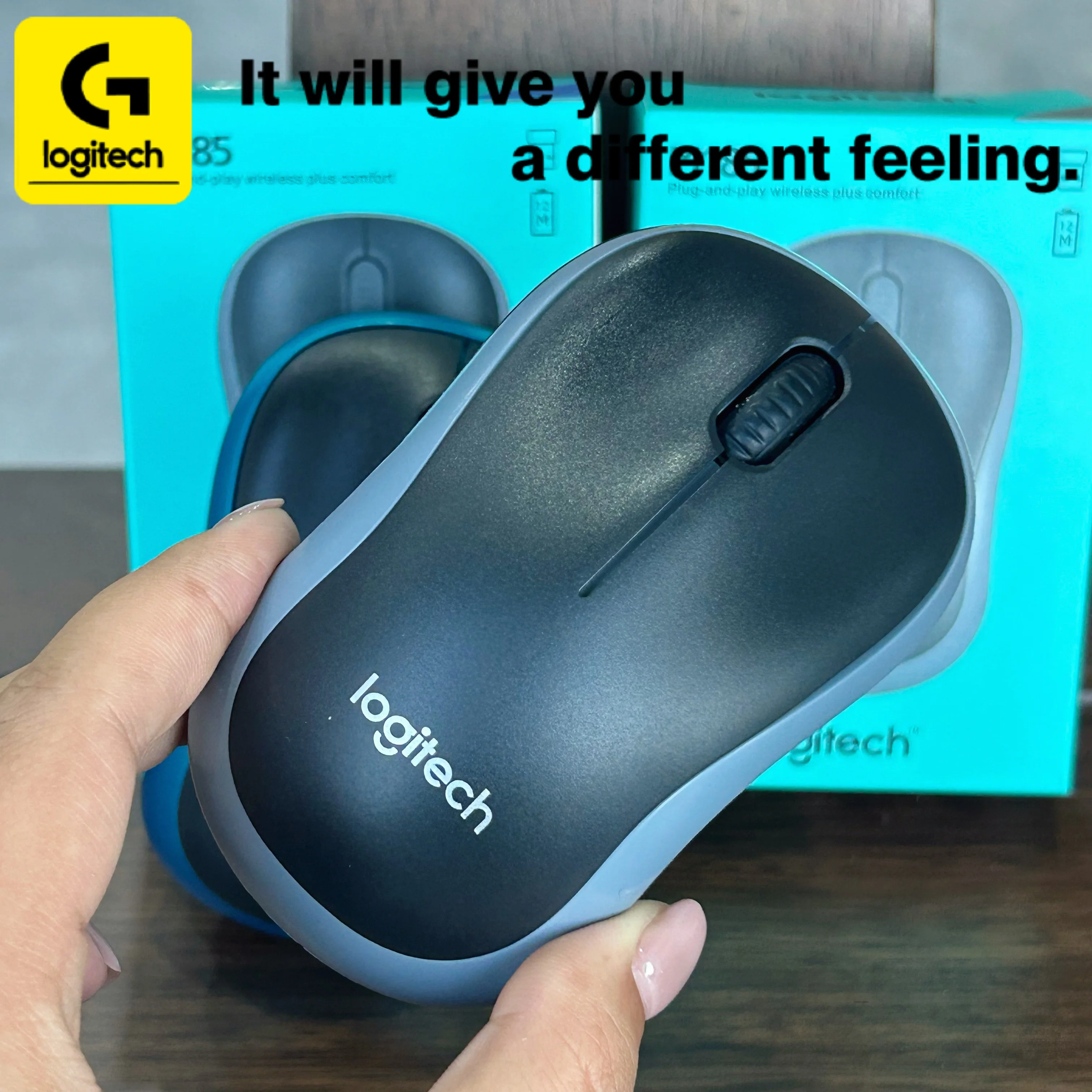 

[Простая и эффективная] Беспроводная мышь Logitech M185, USB-приемник, 1000 DPI, совместима с Windows и Mac