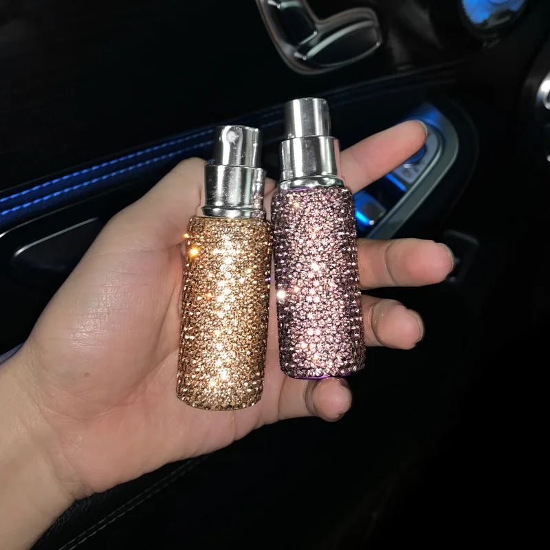10ml Portable Mini Diamond Refillable Perfume Bottle Spray Pump Empty Cosmetic Containers Atomizer Sample Vials For Travel
