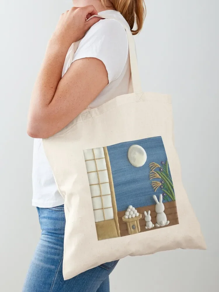 Viewing the moon Tote Bag shopping bag shopper bag woman foldable reusable