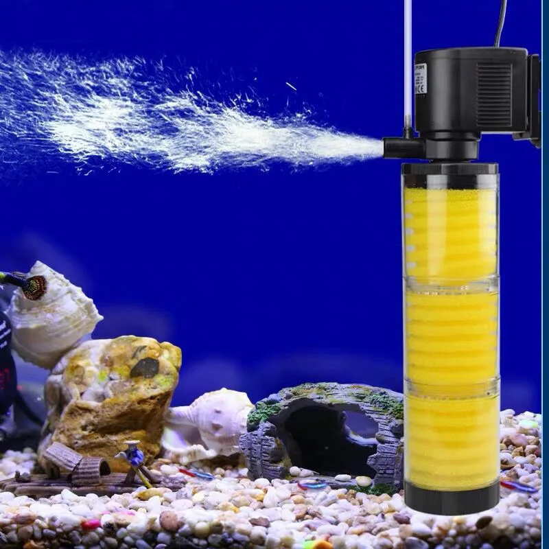 Built-in filter mute water purification cycle aeration pump filter pump aquarium small submersible pump