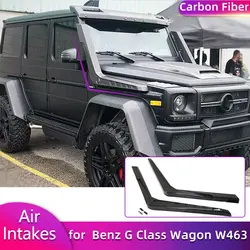 Full Carbon Fiber Air Intake Snorkels for Mercedes-Benz G Class Wagon W463 G500 G550 G63 G65 AMG 2004-2018 Car Air Intakes Fins