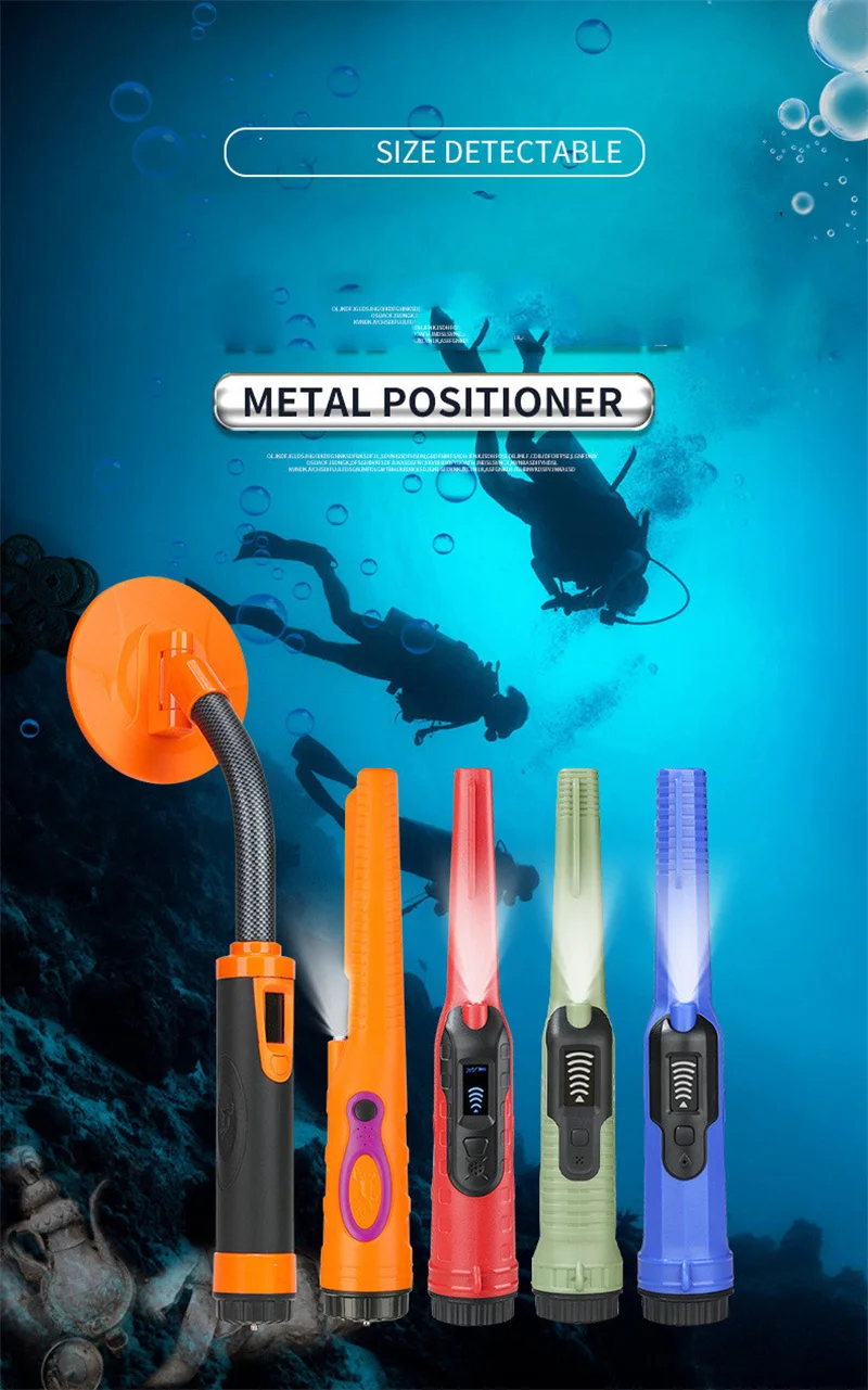 Fully Waterproof Portable Handheld Metal Detector Pointer Professional Underground Gold Detector Assist Tool Partial  Pinpointer