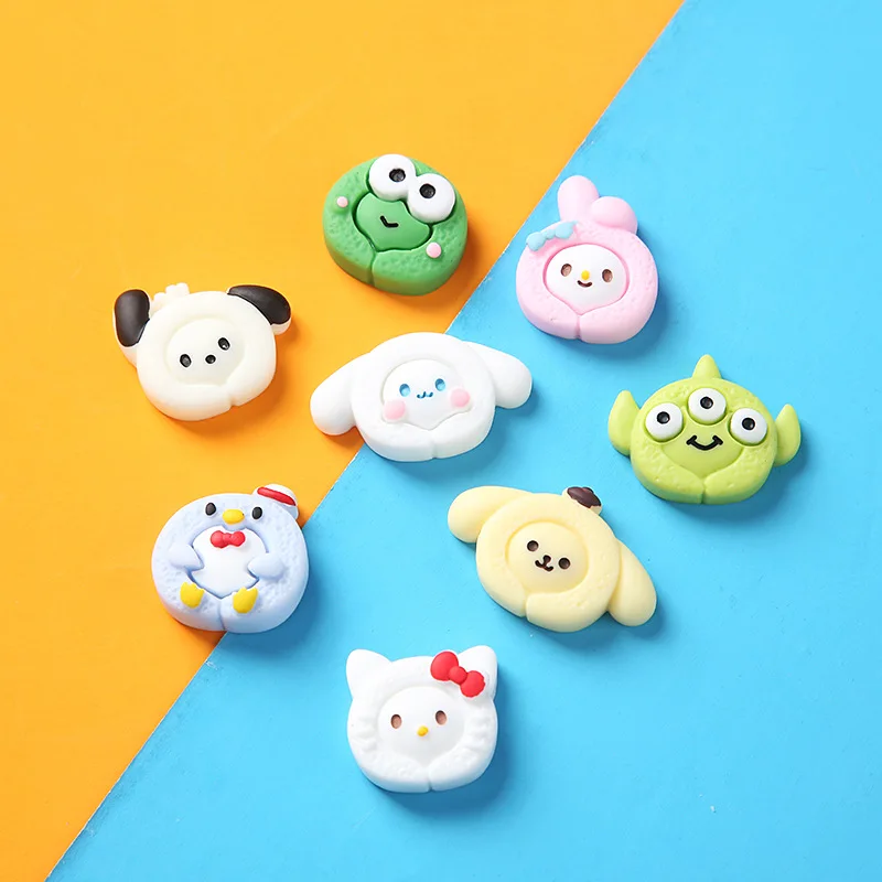 10pcs Diy Cartoon Resin Mini Animals Kawaii Flatback Cabochon Accessories Charm Items Dollhouse Miniatures Scrapbooking Crafts