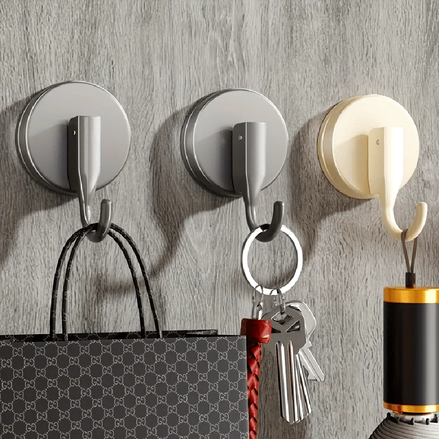 1 Strong Suction Cup Hook, No Drilling Required, Traceless, for Bathroom, Kitchen, Entryway, Wall Hook, Easy to Install, Durable, Vacuum Adsorption