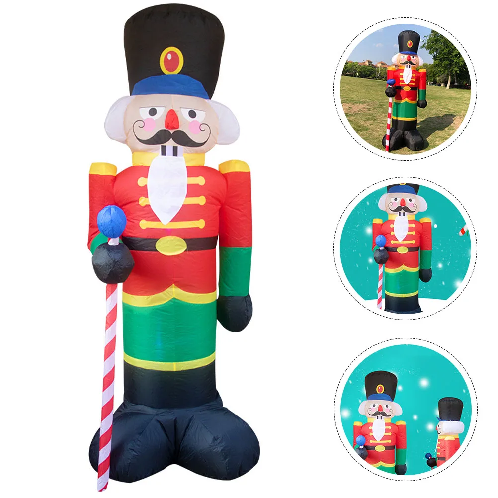

Inflatable Santa Claus 240cm Tall LED Lighted Outdoor Yard Decoration Weatherproof Thick Polyester Xmas Holiday Festive Toy