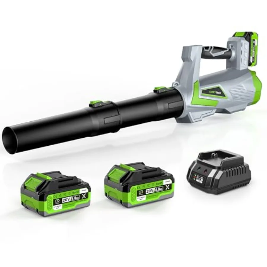 

Leaf Blower Cordless 720CFM Handheld Electric Leaf Blowers with 2 x 4.0Ah Batteries and Turbo Mode 5-Speed Lightweight Snow Blo