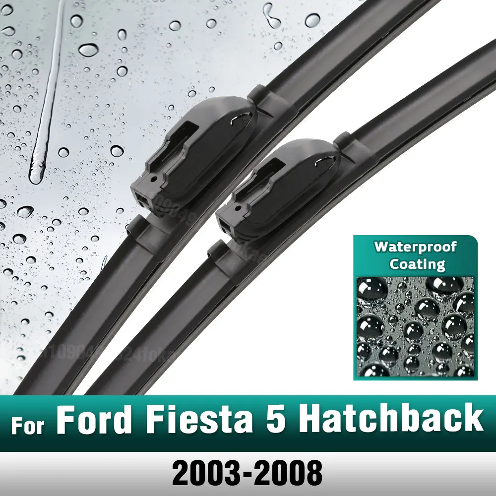 

Silicone & rubber Front Wiper Blades Set For Ford Fiesta 5 Hatchback 2003 - 2008 Windshield Windscreen Window Brush 22"+16"