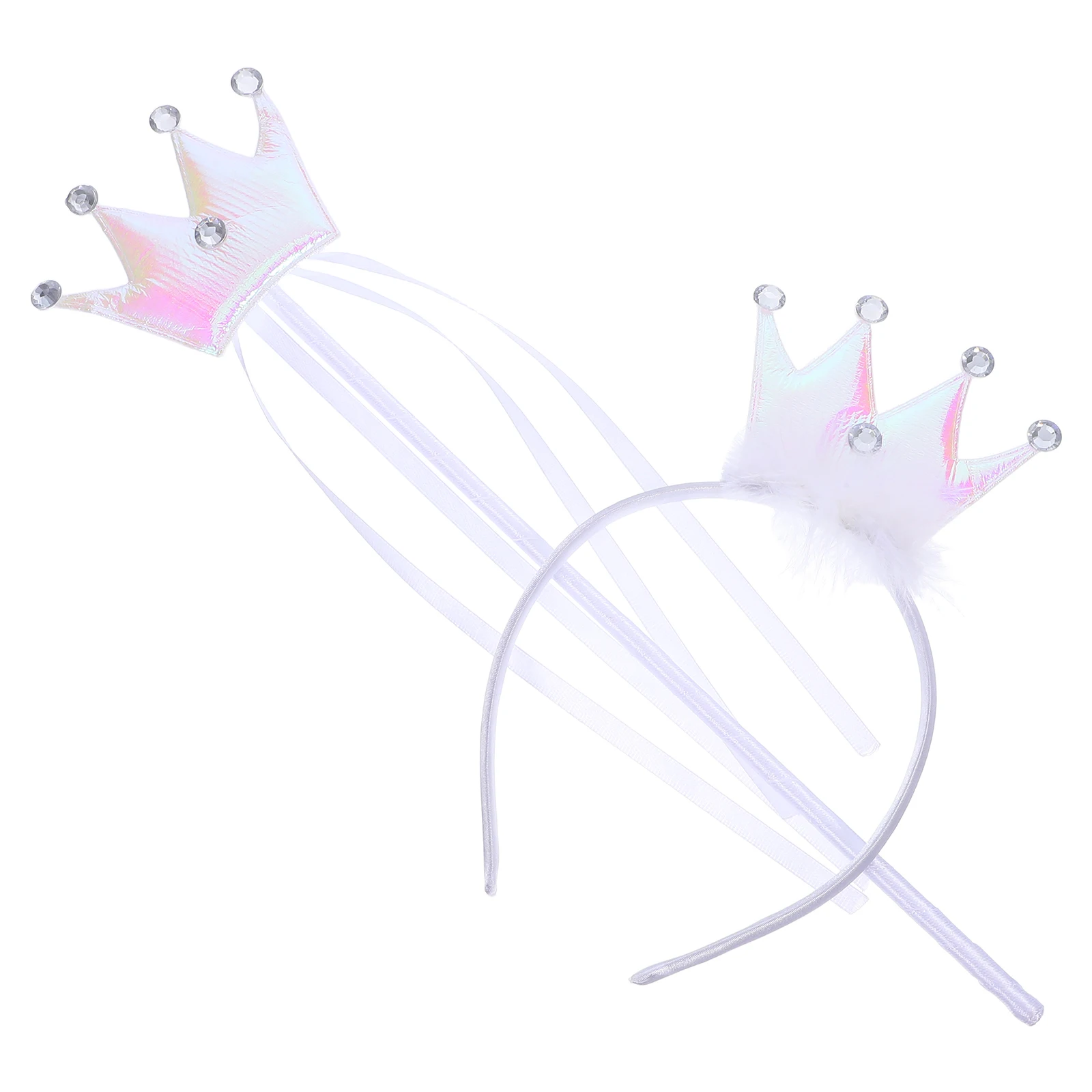 

1Set Princess Crown Hair Set Stylish Ribbon for Girls Birthday Wedding Carnival Dress Up Fun Girl Hair Accessories