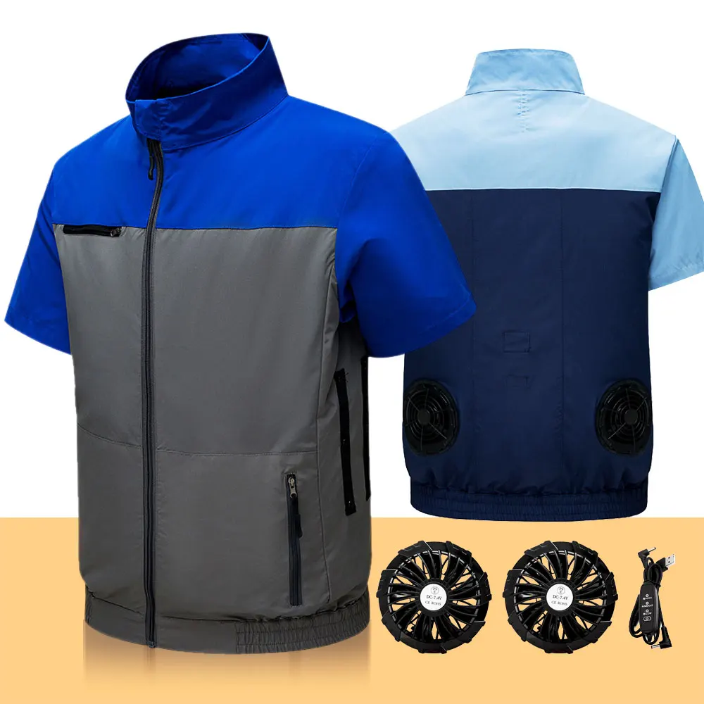 Summer Motorcycle Cooling Vest Men Cycling Fan Vest Air Conditioning Clothes Women Fan Clothes USB Fan Jacket Cooling Clothes