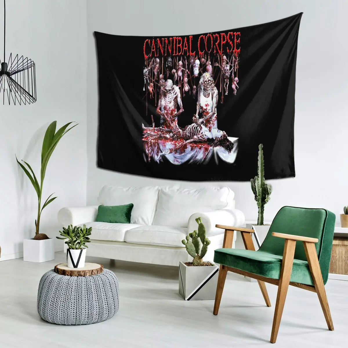 Cannibal Corpse Official Merchandise Butchered At Birth Tapestry Hippie Wall Hanging Aesthetic Home Decor Tapestries for Bedroom