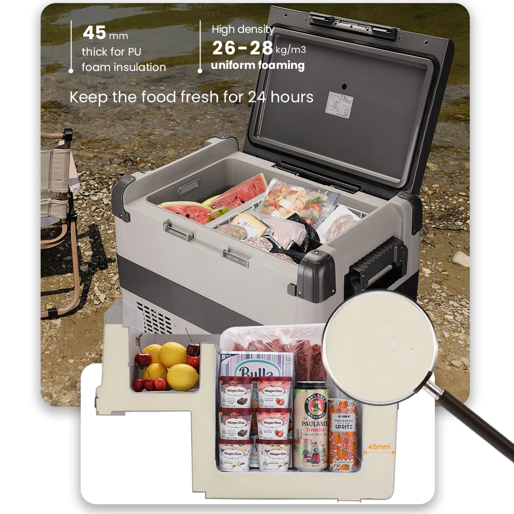 

60 Liter Big Outdoor Compressor Cool Box 12v Solar Freezer Camping Fridge Freezer with Ce Rohs Etl